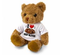 NEW - I LOVE BEEF OLIVES - London Teddy Bears - Orsetto di Peluche
