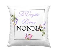 New Indastria Cuscino Ti voglio bene Nonna federa stampata con imbottitura inclusa - idea regalo per arredare divano casa