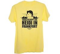 New Indastria T-Shirt Oggi Sono Felice Come Heidi A Francoforte -Divertente - Uomo-XL - Gialla