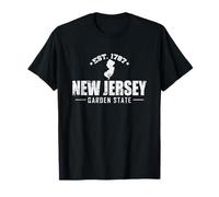 New Jersey EST. 1787 Garden State Stati Uniti d'America Maglietta