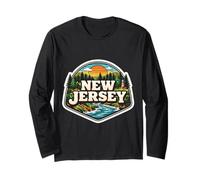 New Jersey Souvenir Vacanze Memorabilia Badge Visitatore di Stato Maglia a Manica