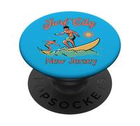 New Jersey Surfer Surf City NJ Surfing Vacanza al mare PopSockets PopGrip Adesivo