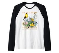 New Jersey Territory Bird Il cardellino orientale Maglia con Maniche Raglan