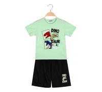 new kids Completo corto da bambino con t-shirt dinosauro e bermuda