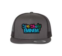 NEW KUSTOM HATZ Cappello Trucker Snapback Eminem Slim Shady Patch Charcoal/Black