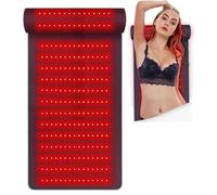 New Leather Red Light Therapy Mat With Neck Support, 225 LEDs Dual-Wavelength 660Nm & 850Nm, 3 Modes, 5 Power Levels, 9 Levels Of Timer (10-90 Minutes), for Enhanced Pain Relief, 19.0 * 35.8In