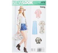 New Look 6378 da Donna, Taglia A con variazioni Kimonos Easy, Cartamodello, Multicolore