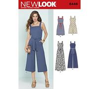 New Look 6446A - Cartamodello per Tute e Vestiti da Donna, Colore: Bianco