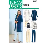 New Look 8-10-12-14-16-18 6163 Cartamodello per Abiti da Donna, Cotone, Multicolore