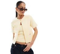 New Look - Cardigan giallo con bottone in coordinato 46