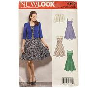 New Look cartamodello 6390: Abiti da Donna con Gonna Lunga e Bolero, Taglia A, cartapesta, Multicolore, A (8-10-12-14-16-18)