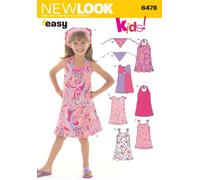 New Look cartamodello 6478: Abiti da Bambino, Taglia A, Carta, Multicolore, A (3-4-5-6-7-8)