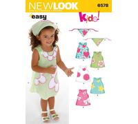 New Look cartamodello 6578: Abiti per Bambini, Taglia A, Cotone, Multicolore, A (1/2-1-2-3-4)