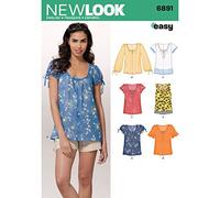 New Look cartamodello 6891: Top da Donna, Taglia A, Carta, Bianco, A (10-12-14-16-18-20-22)