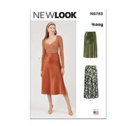 NEW LOOK Cartamodello UN6793A per gonna da donna in due lunghezze A (6-8-10-12-14-16-18)