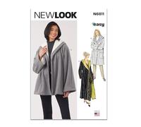 New Look Cartamodello UN6811A per cappotto da donna in due lunghezze e giacca A (XS-S-M-L-XL)