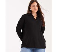 New Look Curve - Felpa stile rugby nera-Nero 18/20