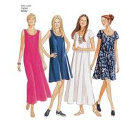 New Look Ladies Easy Sewing Pattern 6352 Abiti in 4 varianti