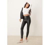 New Look - Leggings neri in pelle sintetica PU-Nero 42