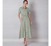 New Look N6651-Cartamodello per abito da donna, con bottoni sul davanti, con elastico in vita, Carta, Vario, A (10-12-14-16-18-20-22)