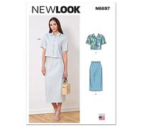 New Look N6697-Cartamodello per Top e Gonna, 6-8-10-12-14-16-18