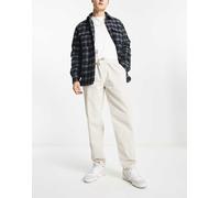 New Look - Pantaloni easy-on in tessuto a coste color pietra-Neutro XS