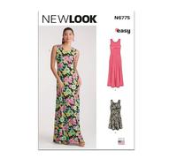 NEW LOOK Paper Pattern UN6775A - Cartamodello per abito da donna, in maglia, disponibile in due lunghezze (XXS-XS-S-M-L-XL-XXL)