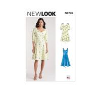 NEW LOOK Paper Pattern UN6776A - Cartamodello per abito da donna con maniche varie (40-42-44-46-50)