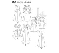 New Look Pattern 6526-Abito da Donna con Corpetto, Carta, Bianco, 22.00 x 15.00 x 1.00 cm