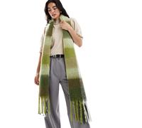 New Look - Sciarpa color kaki a quadri-Verde No Size