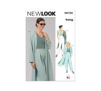 New Look Sewing Pattern UN6796A - Cartamodello per cappotto, maglia e pantaloni da donna, taglie dalla 40 alla 46