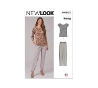New Look Sewing Pattern UN6803A - Cartamodello per maglie e pantaloni da donna, taglie dalla 40 alla 46