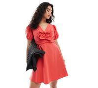 New Look - Vestito corto con due fiocchi rosso 44