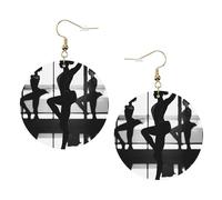 New Love Gymnastics Orecchini in pelle alla moda per le donne ciondola 1 paio di orecchini piercing leggeri stampati gioielli regali per donne ragazze