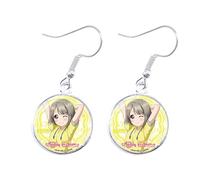 New Love Live Sunshine Orecchini a perno in vetro Anime Orecchini a goccia fatti a mano Art Photo Stampato Gioielli Regali Hipster Orecchini in argento