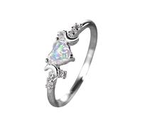 New Love White Aobao Moon Tre anelli su entrambi i lati Semplice e personalizzato piccolo e lussuoso anello Ringelgasse 19 Video, E, Metallo, Non pietra preziosa