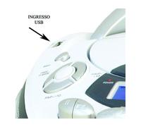 NEW MAJESTIC Boombox Stereo Digitale Lettore CD Mp3 USB Cassetta colore Nero / Bianco - AH-2387R WH