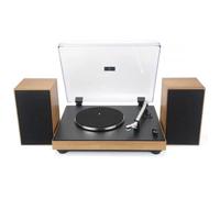 Majestic TT 54 - Giradischi vintage 33/45 Giri, wireless audio, Ingresso USB, altoparlanti stereo esterni da 30W, uscita audio RCA
