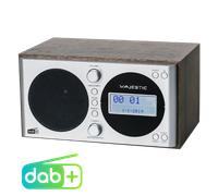 New Majestic WR-162 DAB radio Digitale Argento, Legno