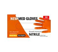 NEW MED GLOVES GUANTI MONO USO IN NITRILE PEZZI 50 MISURA L