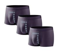 New Mens Magnetic Therapy Underwear (Deep Purple*3,XL)