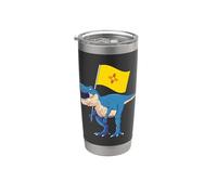 New Mexico Flag Dinosaur T-Rex Desert Santa Fe Uomo Donna Bicchiere termico in acciaio inox doppia parete