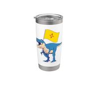 New Mexico Flag Dinosaur T-Rex Desert Santa Fe Uomo Donna Bicchiere termico in acciaio inox doppia parete