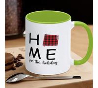 New Mexico Funny Novelty Mug Red Black Buffalo Plaid Home for The Holiday Coffee Mug Tazza in ceramica Tazza da tè Tazza dello Stato Americano Regalo per Amico Insegnante Madre Padre, 311,8 g