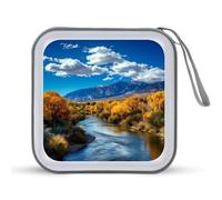New Mexico Mountain Prints CD Case Holder Portatile 40 Capacità DVD Portafoglio Storage Organizer per Auto Viaggi