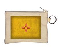 New Mexico State Flag Portachiavi Portamonete Beige