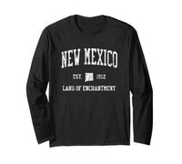 New Mexico T-Shirt Vintage Sport Design New Mexican NM Tee Maglia a Manica