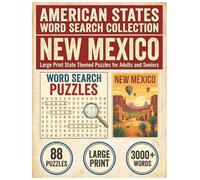 New Mexico Word Search Puzzle Book: Large Print State Themed Puzzles for Adults and Seniors: Explore Local Cities, History, Facts and Rivers And Waterways with Alphabetical Word Lists