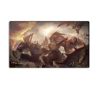 New Mlikemat Playmat Exodia VS 3 Gods Duel TCG CCG Trading Card Game Mat No Zone + Free Bag (ZD039-184-K-No Zones)