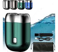 New Model Mini Dual-Head Electric Shaver,Mini Portable Electric Shaver,2025 New Model Mini Dual-Head Electric Shaver,Dual Head Electric Razor,Mini Shavers for Men (Green)